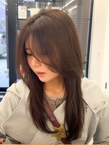 サンド 大阪梅田(sand)&nbsp;cho_no.asato_sandオリーブグレー/ココアベージュレイヤーカット