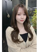 ユニークノベル 中央林間(unique novel)&nbsp;韓国ヘア　くびれ巻き　透明感ダークトーン