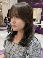 ハピネス 河原町店(Happiness)&nbsp;顔まわりカット　オリーブグレージュ　京都美容室　進詩織