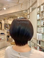 アシャ ヘアー ソリューション 神戸店(asha hair solution) ミルクティーブロンド/ダークブルー/デジタルパーマ/摂津本山