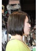 似合わせボブと冬ファッションに合わせたアシメ前髪