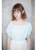 【salon de MiLK 原宿】耳がけゆるふわピーチミルク×ボブ