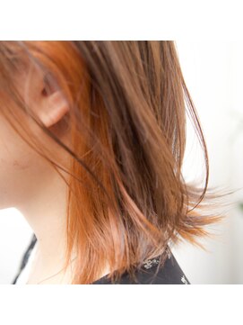 ヘアメイク エイト キリシマ(hair make No.8 kirishima) 〔No.8 中村〕オレンジ　インナーカラー