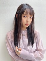 ジゼル(GiseL)&nbsp;オン眉ストレート♪/髪質改善/イルミナカラーチョコレートカラー