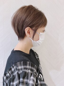 ロンド ストラーダ 心斎橋(Lond strada) 【津賀 涼】ショートグレージュカラーボブウルフココアベージュ