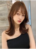 耳にかけても小顔！可愛い韓国ヘア 顔まわりカット くびれミディ