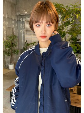 ムード カナザワ(mood kanazawa) ハンサムマッシュショート/オリーブベージュ/シアーカラー