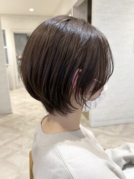 ラボヌールヘアー オリビエ 北千住店(La Bonheur hair Olivier) ナチュラルショート×ベージュ