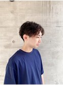 スパイラルパーマツイストパーマ/アップバング/短髪/メッシュ
