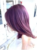 ピンクカシスダブルカラーピンクバイオレットブリーチ韓国20代