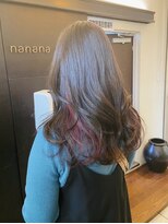 ナナナパレナ 梅田店(nanana parena) 透明感ありショコラ＋インナーカラーピンクで大人かわいい