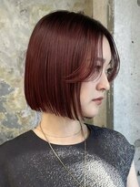 ソル ジングウマエ(SOL JINGUMAE)&nbsp;ダブルカラーピンクブラウンベージュカラーケアブリーチミニボブ