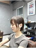 ストレート×ミニボブ