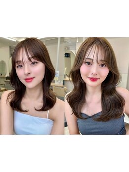 <レイヤーカットの口コミ高評価>毛先数ミリまでこだわる小顔ひし形シルエット[鹿児島中央/レイヤーカット]