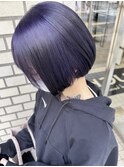 ラベンダーカラー/ケアブリーチ/ショートボブ/学割