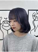 ダークバイオレット/ボブ/10代/20代