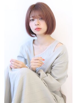 オーロ 西大寺店(ORO) ピンクベージュが可愛いボブ