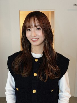 トッド(tod) ブラウンベージュカラー/縮毛矯正同時/ロングレイヤー/丸の内