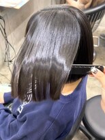 髪質改善縮毛矯正レイヤーカット顔周り前髪韓国ミニウルフ
