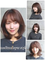 エミュ 表参道 青山(emu)&nbsp;内巻きも外巻きもできるレイヤーミディアム表参道