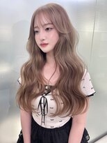 リリー(Lilley)&nbsp;ミルクティーベージュ×小顔レイヤー×韓国風巻き×髪質改善