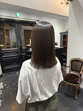 シアー 大阪梅田(SHEER.) 髪質改善カラー×オリーブグレージュ【大阪梅田,中崎町美容室】