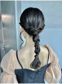 【ローポニーテール】結婚式/銀座/ヘアセット/アレンジ
