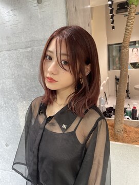 ロンド レア 天神大名店(Lond Le’a) ホワイトブロンド/外ハネボブ/美髪/ワイドバング/ブルーブラック