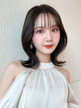 アフロート エル 錦糸町(AFLOAT L) 20代30代に人気！後れ毛がかわいい暗髪の韓国風くびれヘア