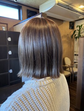 大人ハイライト白髪染め