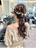 ゆるふわ/ローポニーテール/ヘアセット/お呼ばれ/