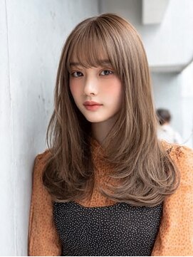 ダル 渋谷/表参道(DAL.) ハッシュカットバタフライカットダークブラウンカーテンバング