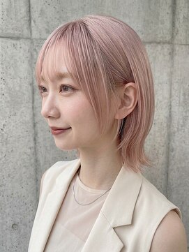カバーヘア ブリス 北浦和(COVER HAIR bliss) 外国人風ハイトーンピンクアッシュモテくびれボブ秋p北浦和