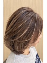 アルファ 深井店(ALPHA)&nbsp;大人可愛いミディ×立体感ハイライト×透明感ベージュ