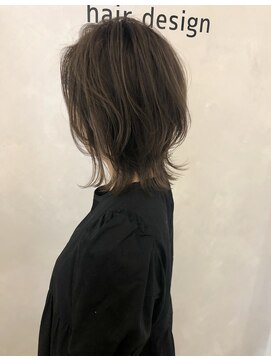 ジュエ ヘアー デザイン(Jue hair design) ラベンダーグレージュなソフトウルフスタイル