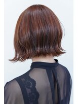 リッツヘアー 下川美容室(Rits hair)&nbsp;切りっぱなしボブ／オレンジベージュ