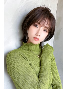 トップシェイプ(TOP SHAPE) シースルーバング マッシュボブウルフマッシュセンター分けボブ