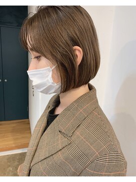 クラフト ヘア デザイン(CRAFT HAIR DESIGN) 【CRAFT渡邉】くすみベージュ / クセを活かしたミニボブ