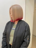 ジーナ  札幌大通(Zina)&nbsp;美髪＊切りっぱなしボブ＊ピンクブラウン/髪質改善/Zina札幌大通