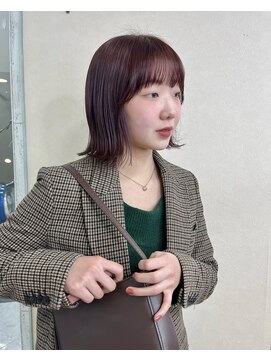 ソソ(soso) ブリーチ無しのピンクブラウン