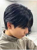 黒髪マッシュナチュラルマッシュメンズヘア韓国ツーブロック