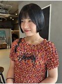 ミニボブ_黒髪ボブ_前髪ぱっつんボブ