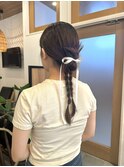オリーブベージュ/簡単アレンジ