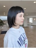ワイドバングのボブ/ショートカット/ショートヘア/30代/40代