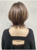 ネオウルフ×チェリーベージュボブウルフ　ウルフカット