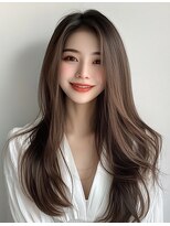 ピーチ バイ ニューヨークニューヨーク(a Peach by NYNY)&nbsp;大人可愛い大人美人ふんわりカール小顔カットショコラアッシュ