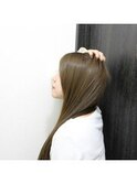 アッシュ系カラー髪質改善ストレート