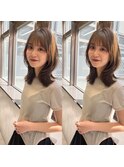 顔まわりレイヤー外ハネ韓国風ヘア髪質改善浦和ボブ