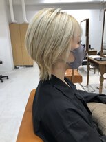 ネイロ 錦糸町(NeiRo)&nbsp;魅力倍増カールセミディシアーカラーダークアッシュショートヘア