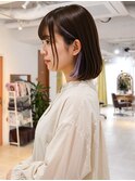 デザインカラー耳かけボブ【能勢電鉄絹延橋駅】